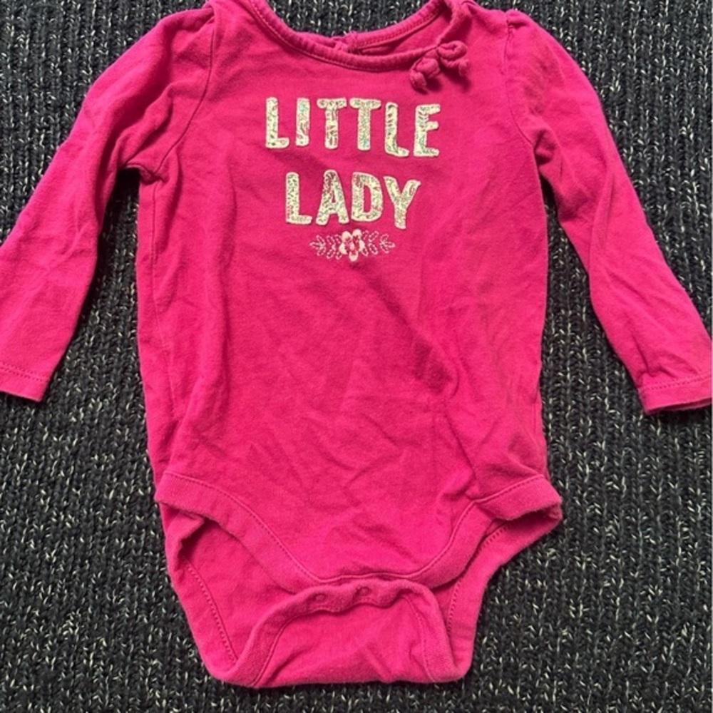 GAP Fuchsia Long Sleeve Little Lady Tee